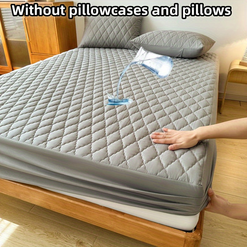 Непромокаемый защитный чехол для матраса, комплект из 1 штуки, многоцветный, мягкий и комфортный однотонный чехол для постельного белья без наволочки и подушки. Подходит для спальни и гостевой комнаты, непромокаемая простыня.