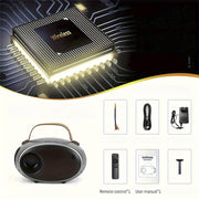 Portable Projector 7500 Lumens 1080P Wireless Smartphone Compatible