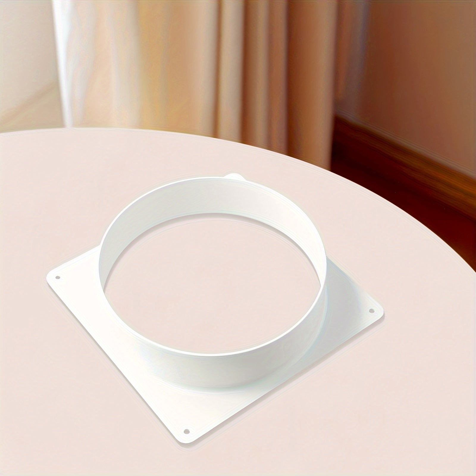 Conector de plástico blanco en forma de cuadrado para conducto de ventilación de aire acondicionado