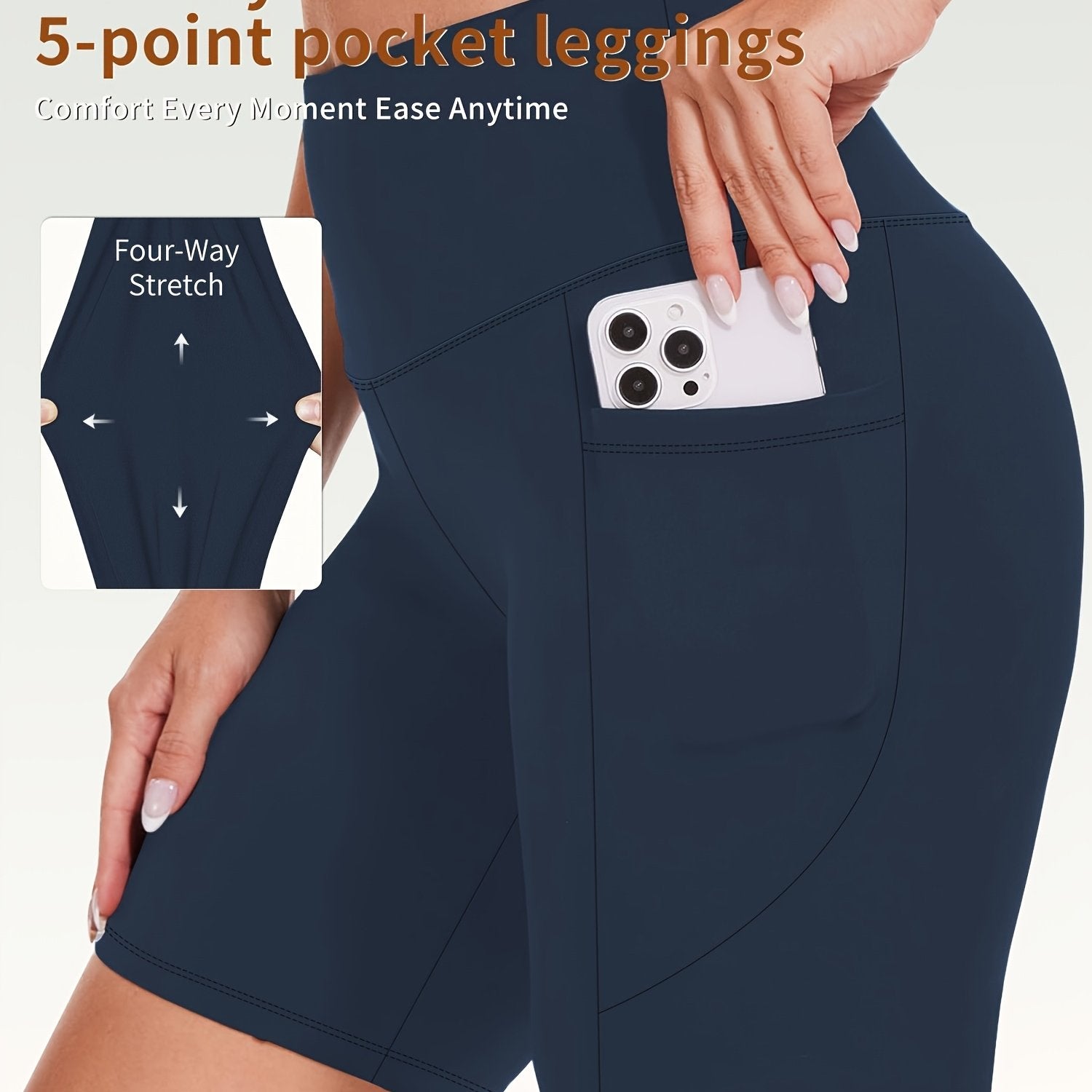 Plus Size Women Biker Shorts Tummy Control High Waisted Yoga Running