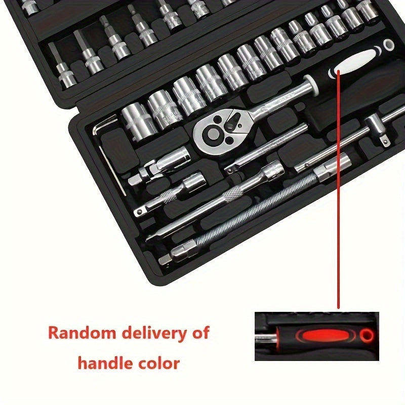 Auto Mechanic Tool Kit Premium Ratchet and Screwdriver Set for Cars Bikes
