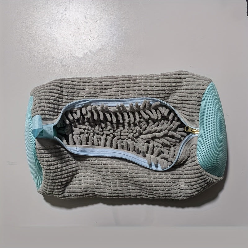 Bolsa de lavandería de poliéster duradero para zapatos con cierre de cremallera y forma ovalada