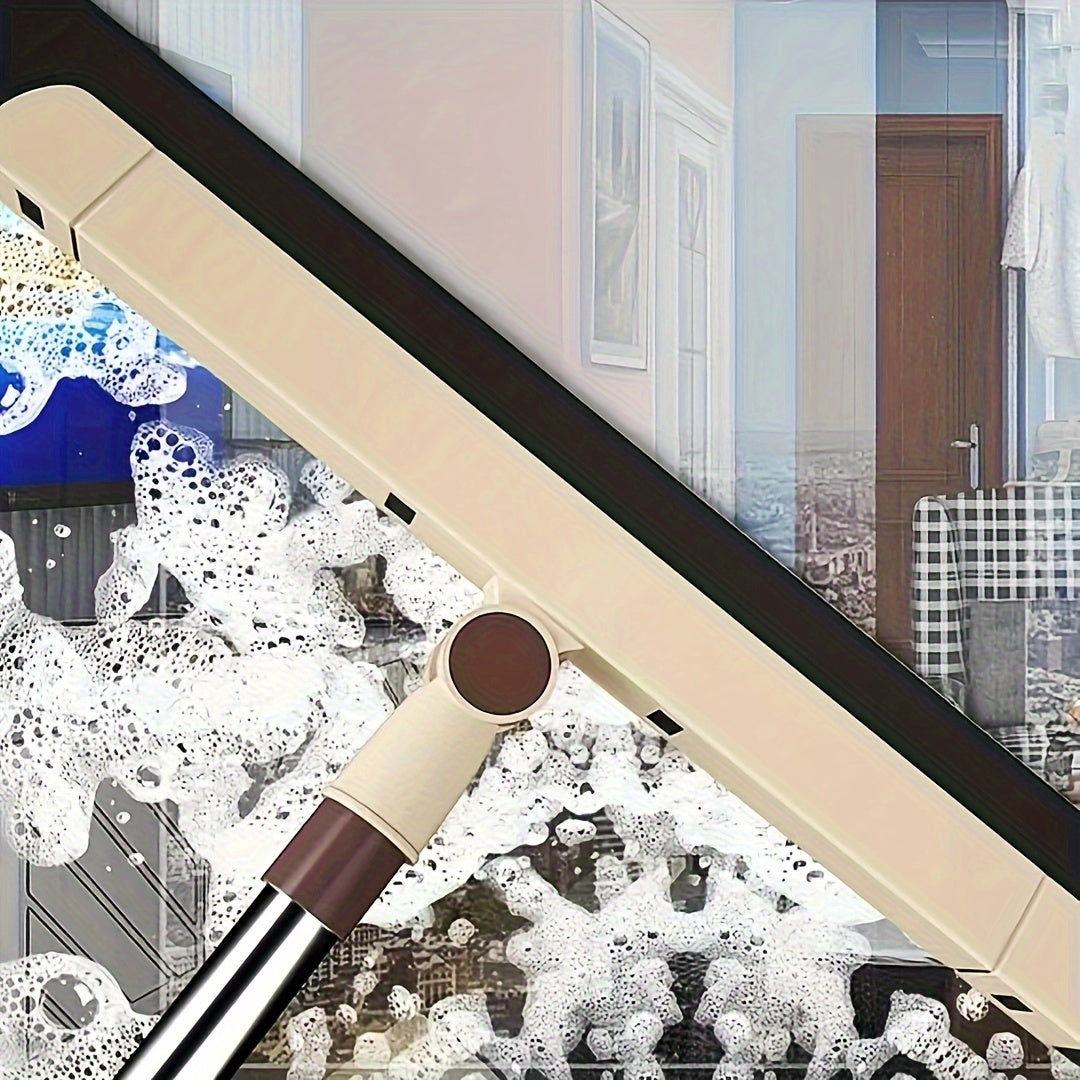 Stainless Steel 3-in-1 Squeegee for Floors Windows Dust Pet Hair Cleaning