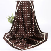 Lightweight Satin Polka Dot Scarf 88.9cm Square Faux Silk Fashion Accessory