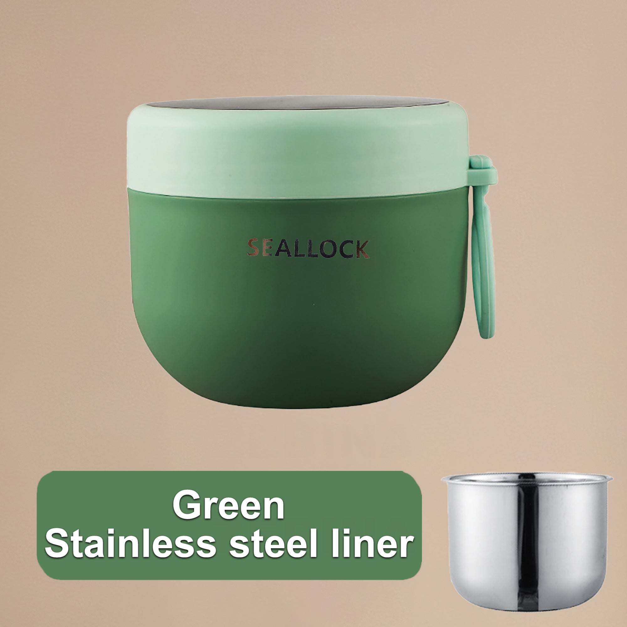 Katta zanglamaydigan po'latdan yasalgan nonushta kubogi 600ml izolyatsiyalangan sho'rva chashkasi va bukadigan qoshiq bilan