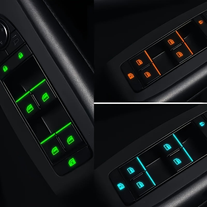 Avtomobil ichki o'rindiq kaliti decal stiker yoritgichli o'z-o'zidan yopishadigan yashil ko'k apelsin