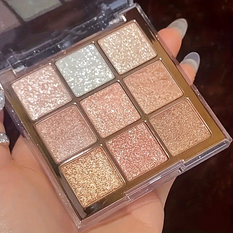 Женская палетка теней для век с эффектом шиммер, 9 цветов, матовые и металлические, универсальная
