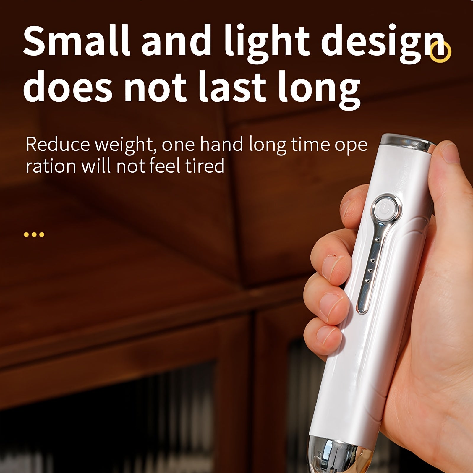 White Handheld Milk Frother with Stainless Steel Whisk and Interchangeable Heads