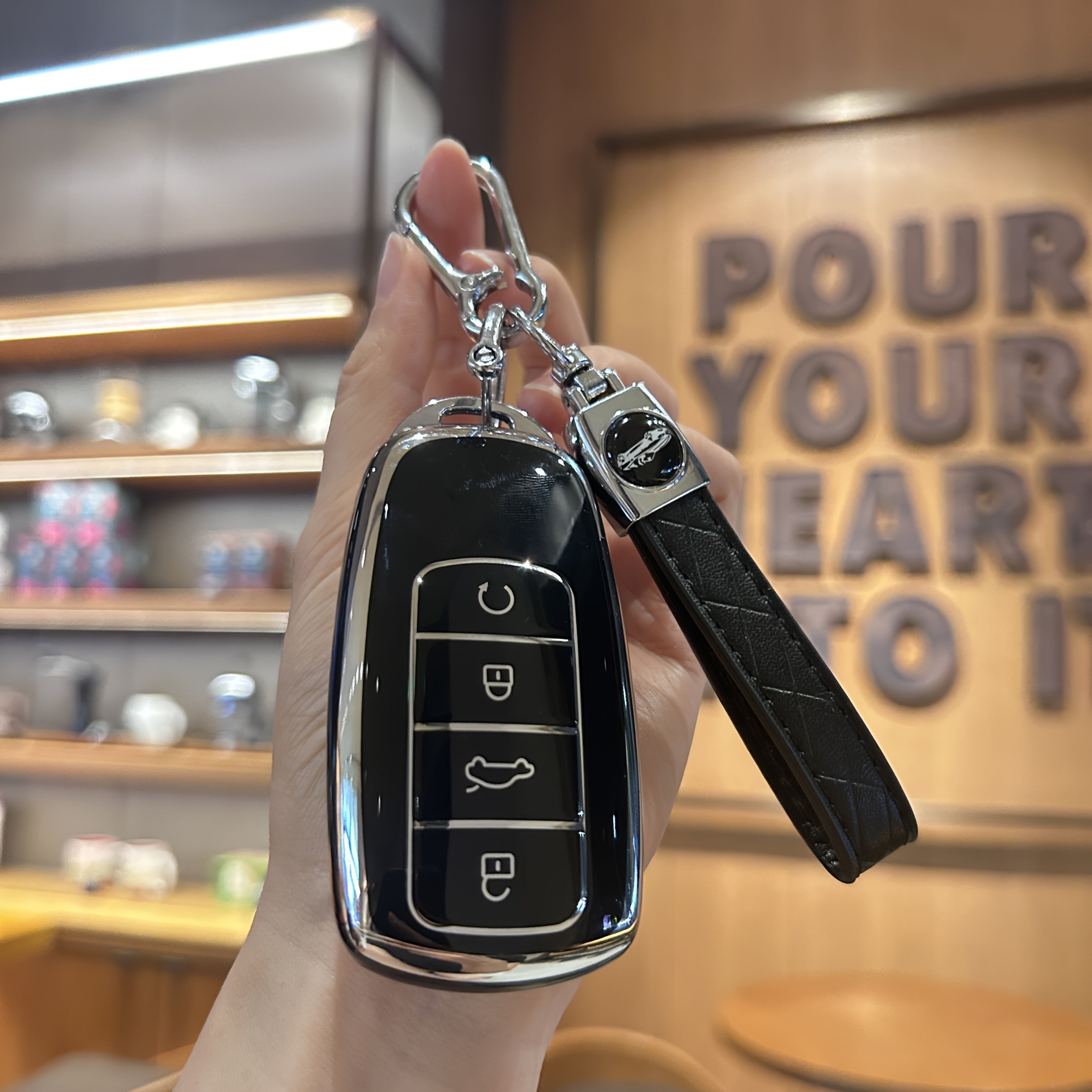 Universal TPU Car Remote Key Cover for 4 Buttons Durable Protector