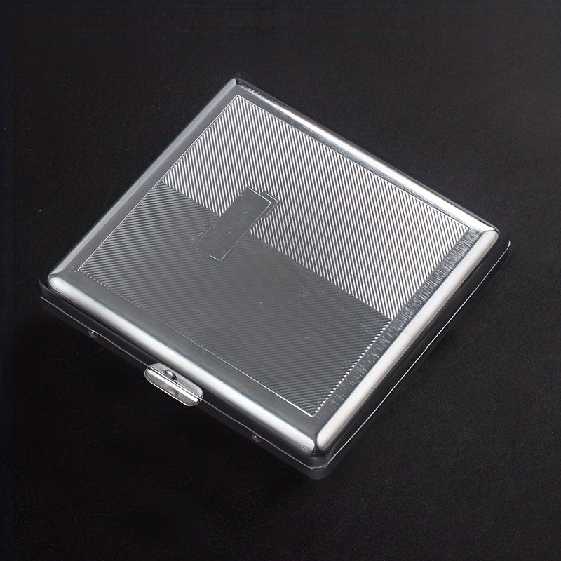 Uniseks vintage metall sigaret qutisi, ikki tomonlama yozg‘ichli, 20 ta sigaretni ushlab turadi