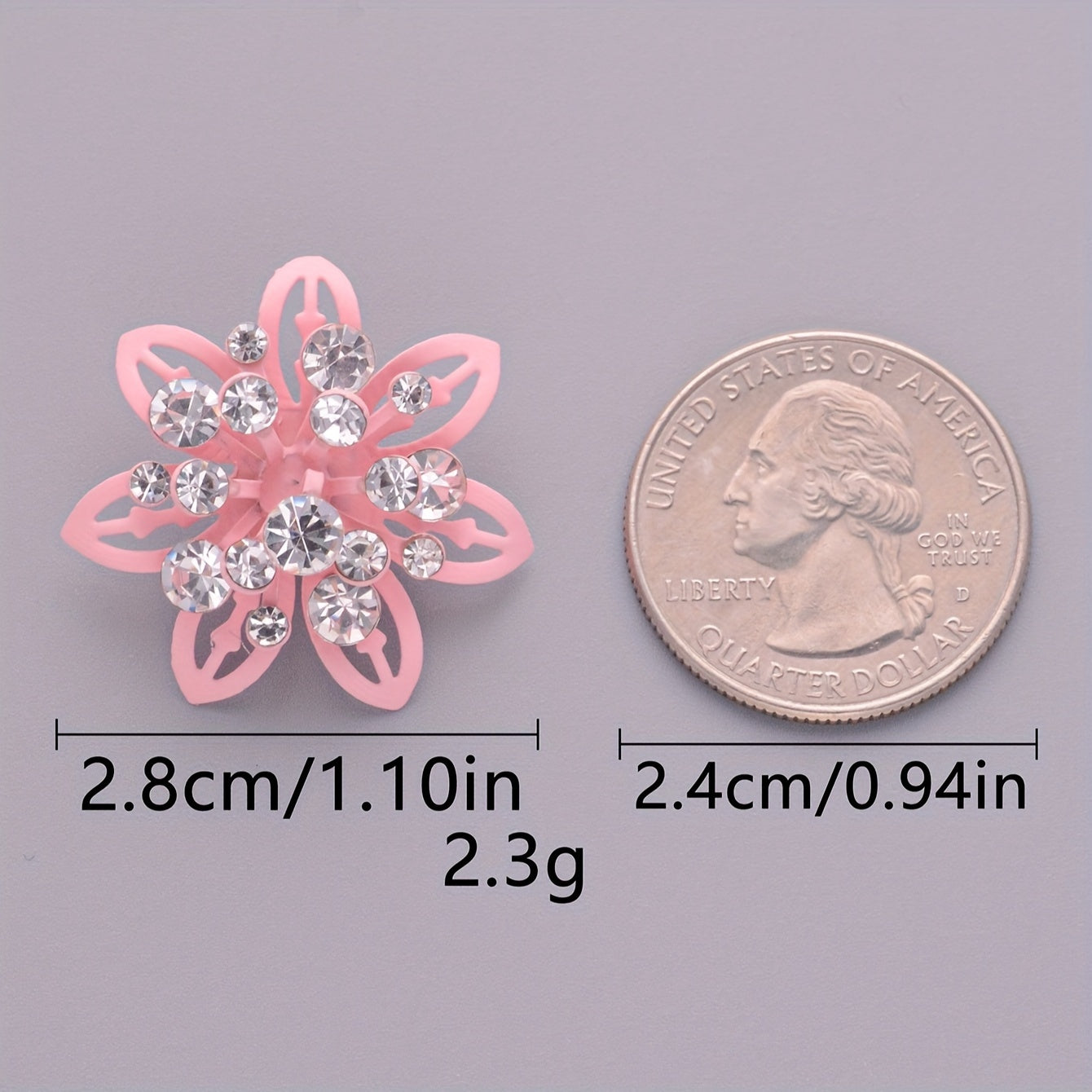 Kiyimlar va kostyumlar uchun 3 ta rang-barang gul bezakli rhinestone tugmachalar to'plami