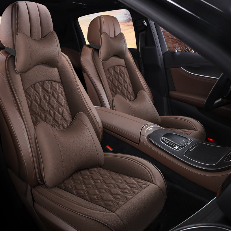 Car Seat Cover Universal PU Leather Breathable All-Season Cushion