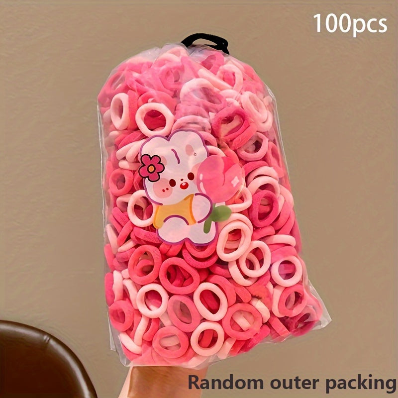 Kids Girls Hair Bands 100/200 Elastic Fabric Scrunchies Cute Gift Accessories