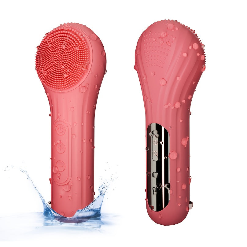 Vibratsiya va isitish funksiyalari bilan jihozlangan portativ silikon yuz tozalash cho'tkasi, sovg'a qutisi bilan birga. Chuqur tozalash va zamonaviy yuz parvarishi uchun ideal.