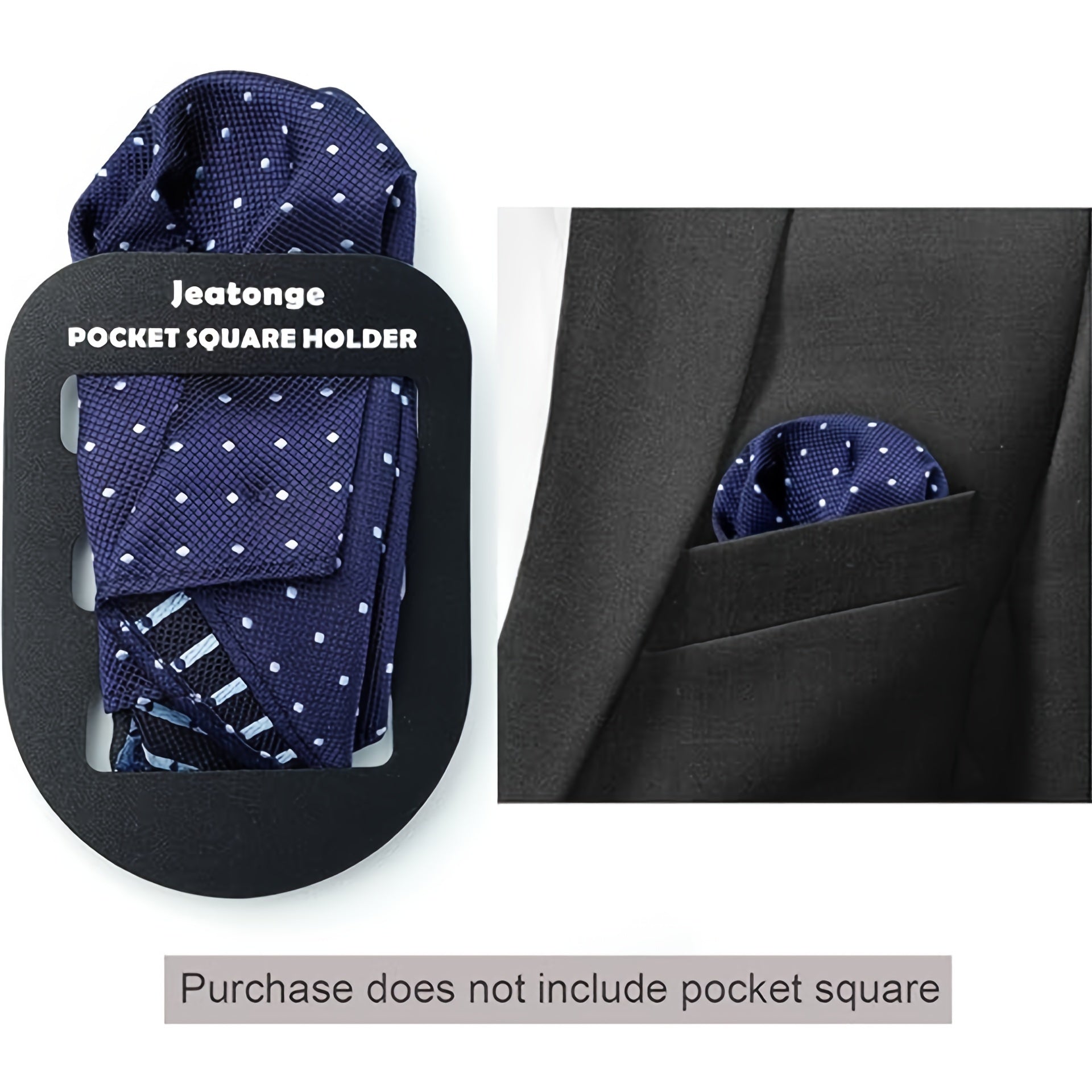 Juego de cinco soportes para pañuelos de bolsillo para hombres accesorios ligeros de plástico para traje