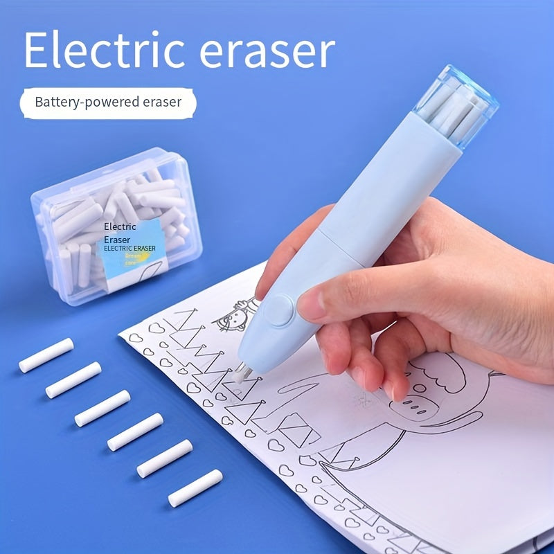 Electric Eraser with 10 Spare Cartridges for Art Students No Battery Needed