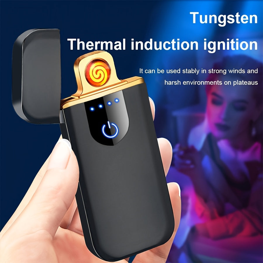 Uniseks qayta to'ldiriladigan to'liq ekranli sensorli ikki tomonlama olovli kreativ sovg'a