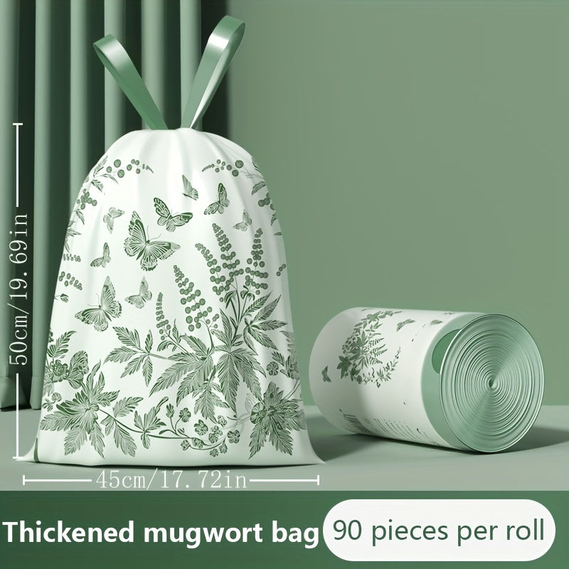 Durable Wormwood Garbage Bags 270/90pcs Leak-Proof Deodorizing Kitchen Bathroom