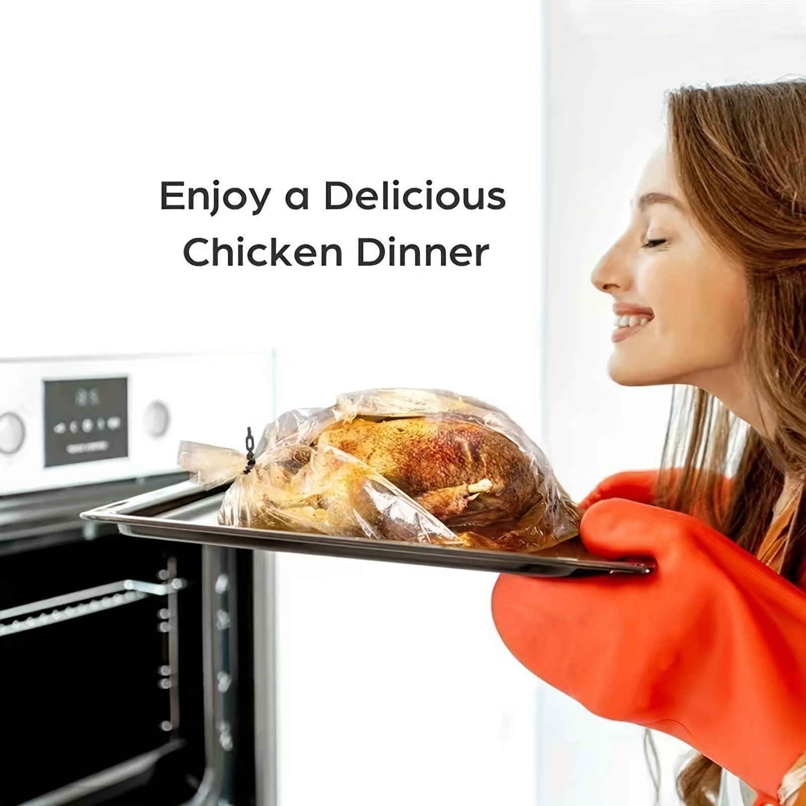 20 Pieces Oven Bags for Baking Meats Fish Vegetables Microwave Cooking