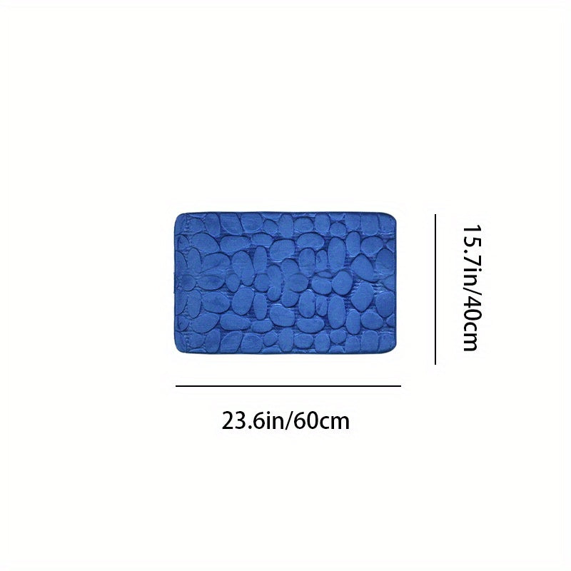 Conjunto de alfombrillas de baño antideslizantes en relieve con espuma viscoelástica, absorbentes y de secado rápido