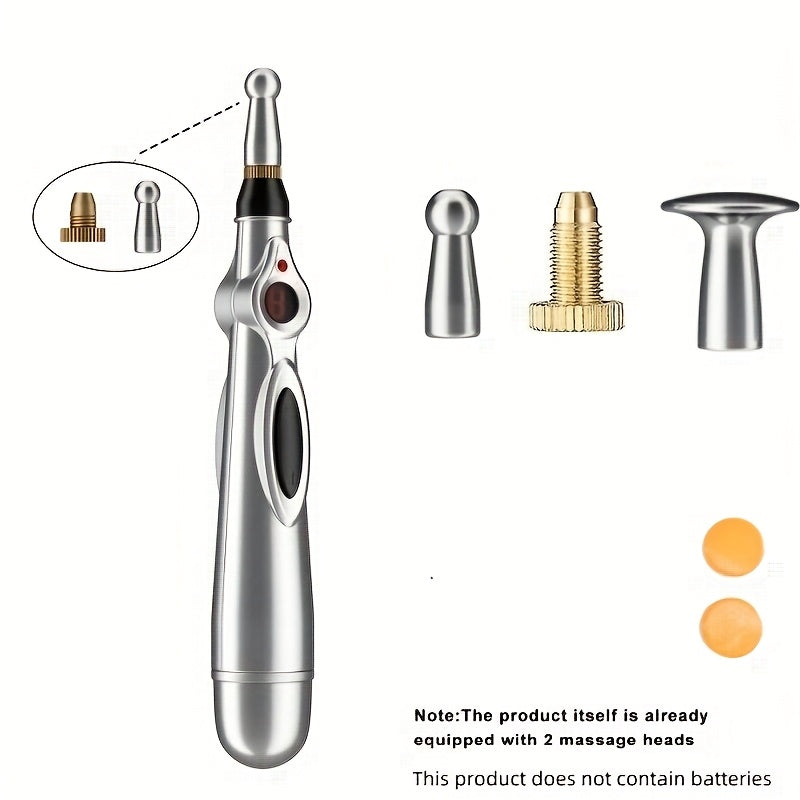 9 ta rejim va bir nechta boshli batareya bilan ishlaydigan massaj qalamchasi, orqa, bo‘yin va bel uchun