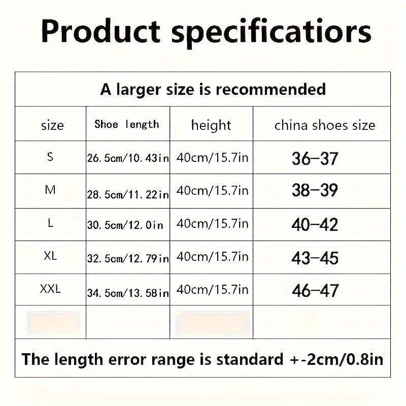 Unisex Waterproof Rubber High-Top Shoe Covers Durable and Practical