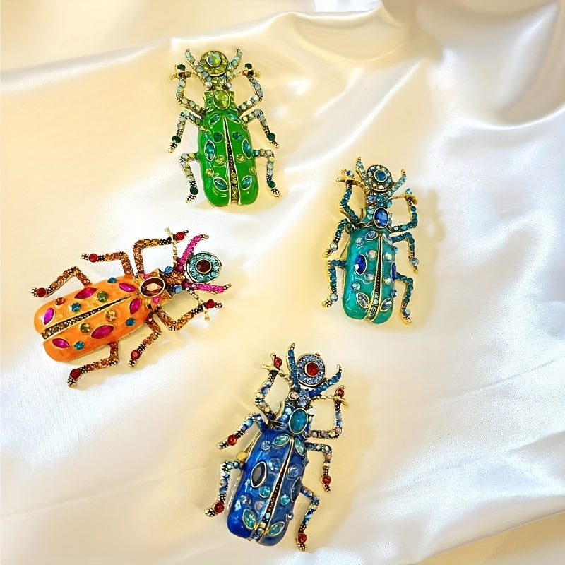 Sparkling Rhinestone Spider Brooch for Hats Scarves and Pants