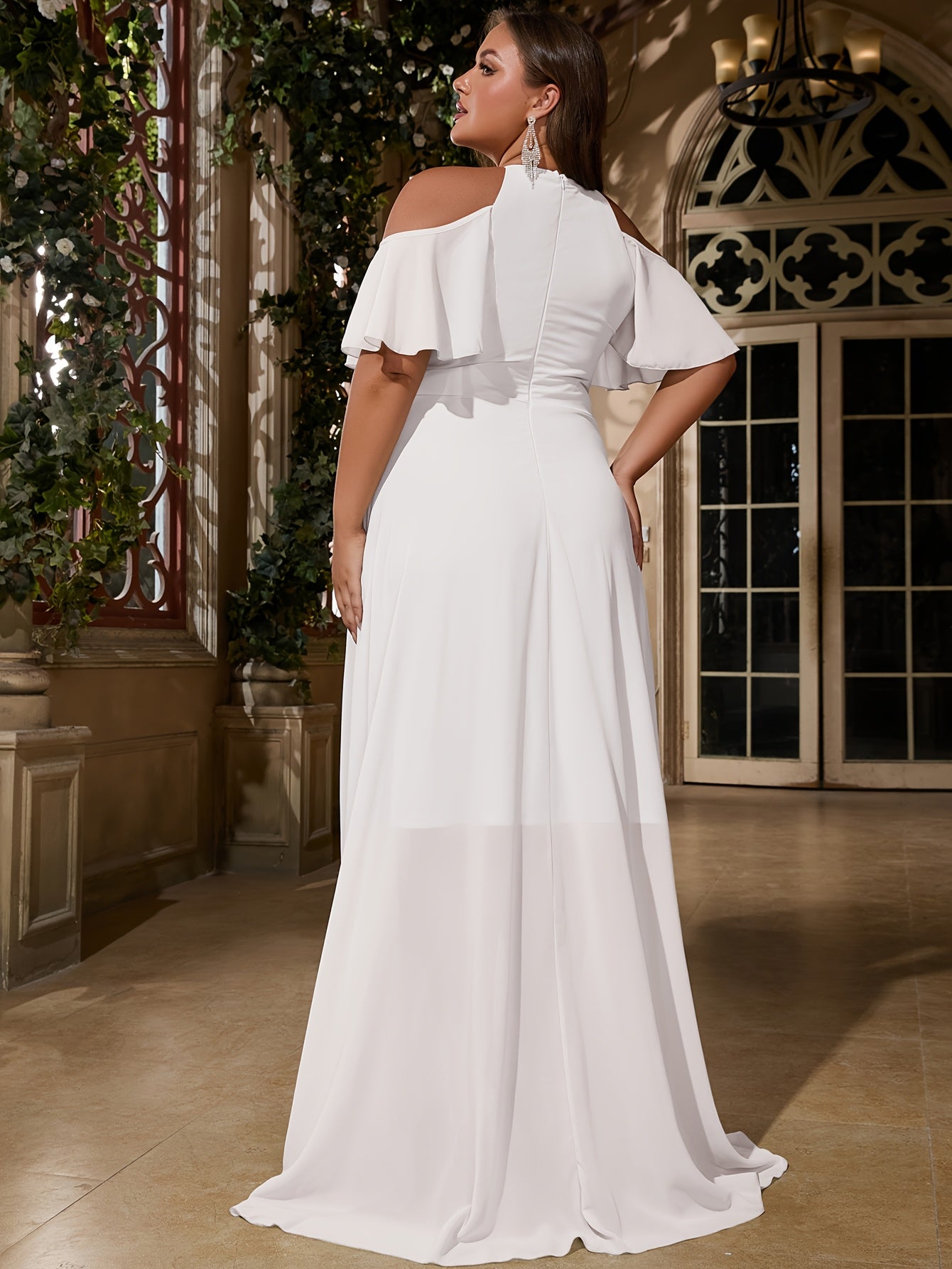 Plus Size Women's Chiffon Maxi Dress Light Mint Green Formal Gown Bridesmaid Wedding