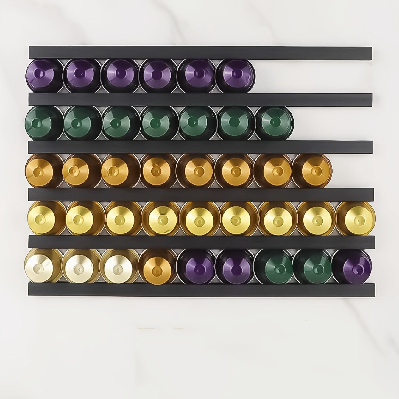 6PCS Coffee Capsule Storage Rack Black White Espresso Pod Organizer Creative Home Decor