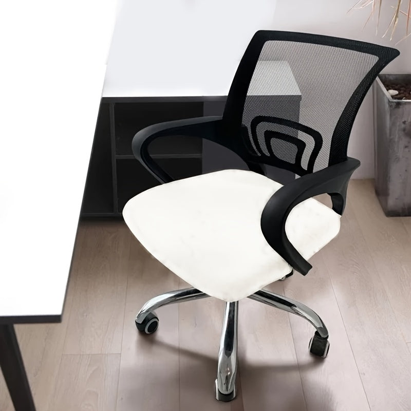 Stretch Velvet Office Chair Cover Elastic Spandex Universal Fit for Home and Office