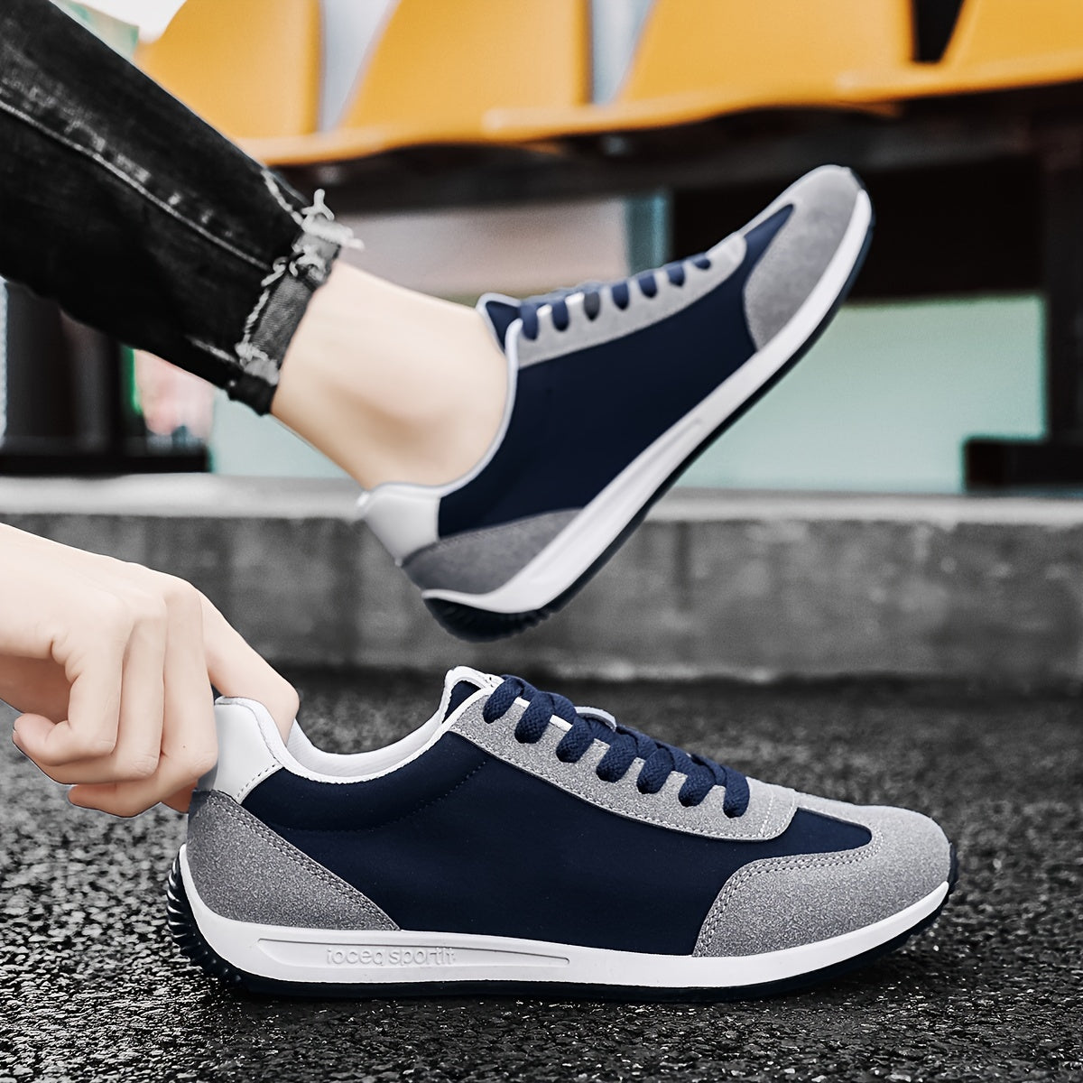 Men's Canvas Casual Shoes Breathable Anti-Odor Anti-Slip Low Top for Daily Outdoor Activities