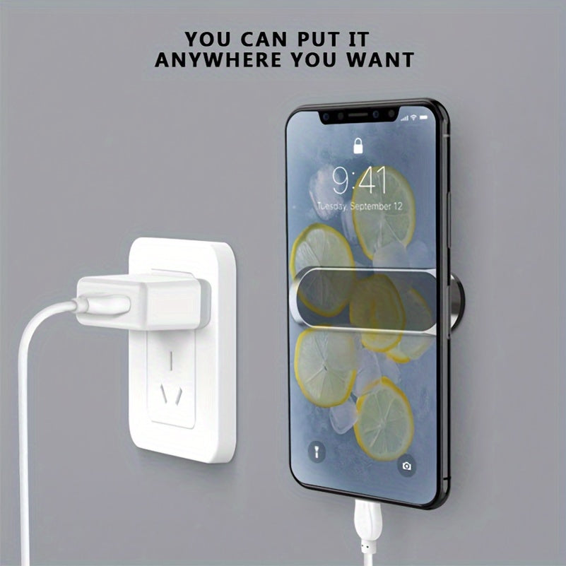 Magnetic Car Phone Holder Aluminum Alloy Dashboard Mount with Mini Slotted Strip Black