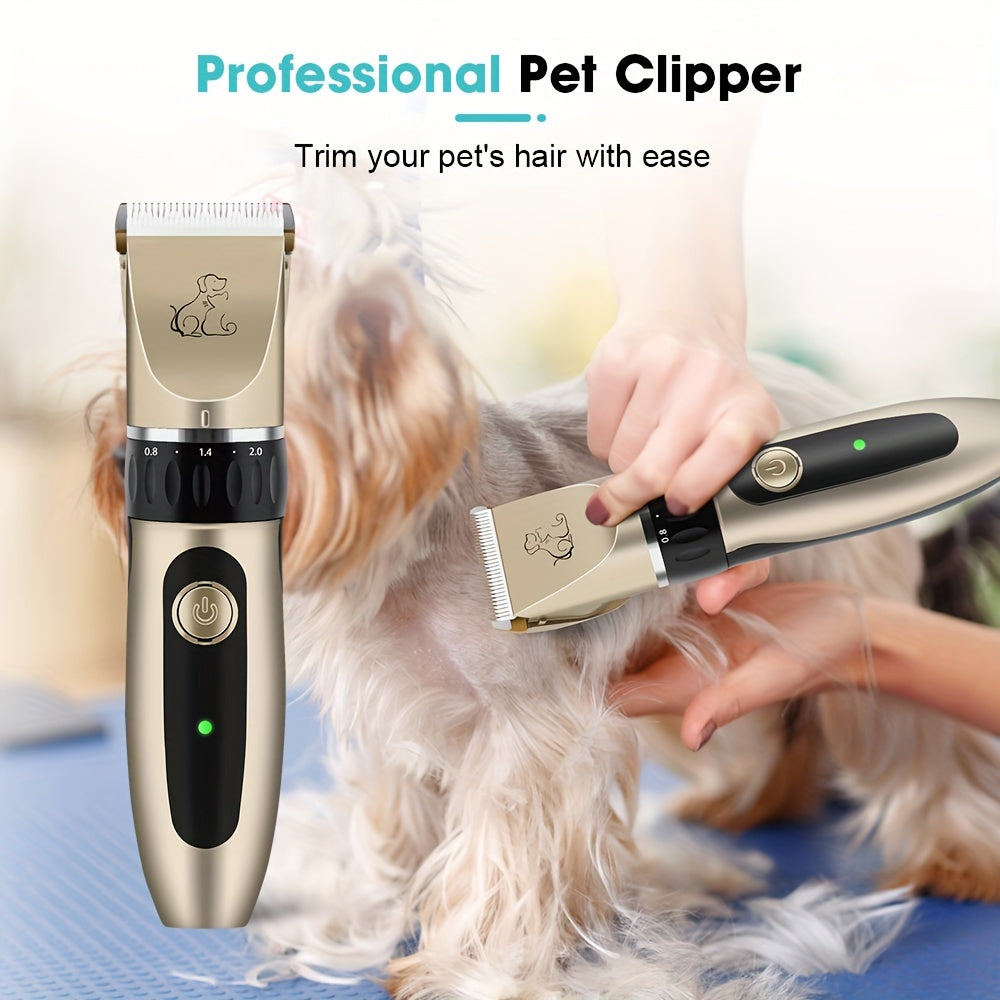 Electric Pet Hair Trimmer Rechargeable Battery Removable Blade for Dogs and Cats