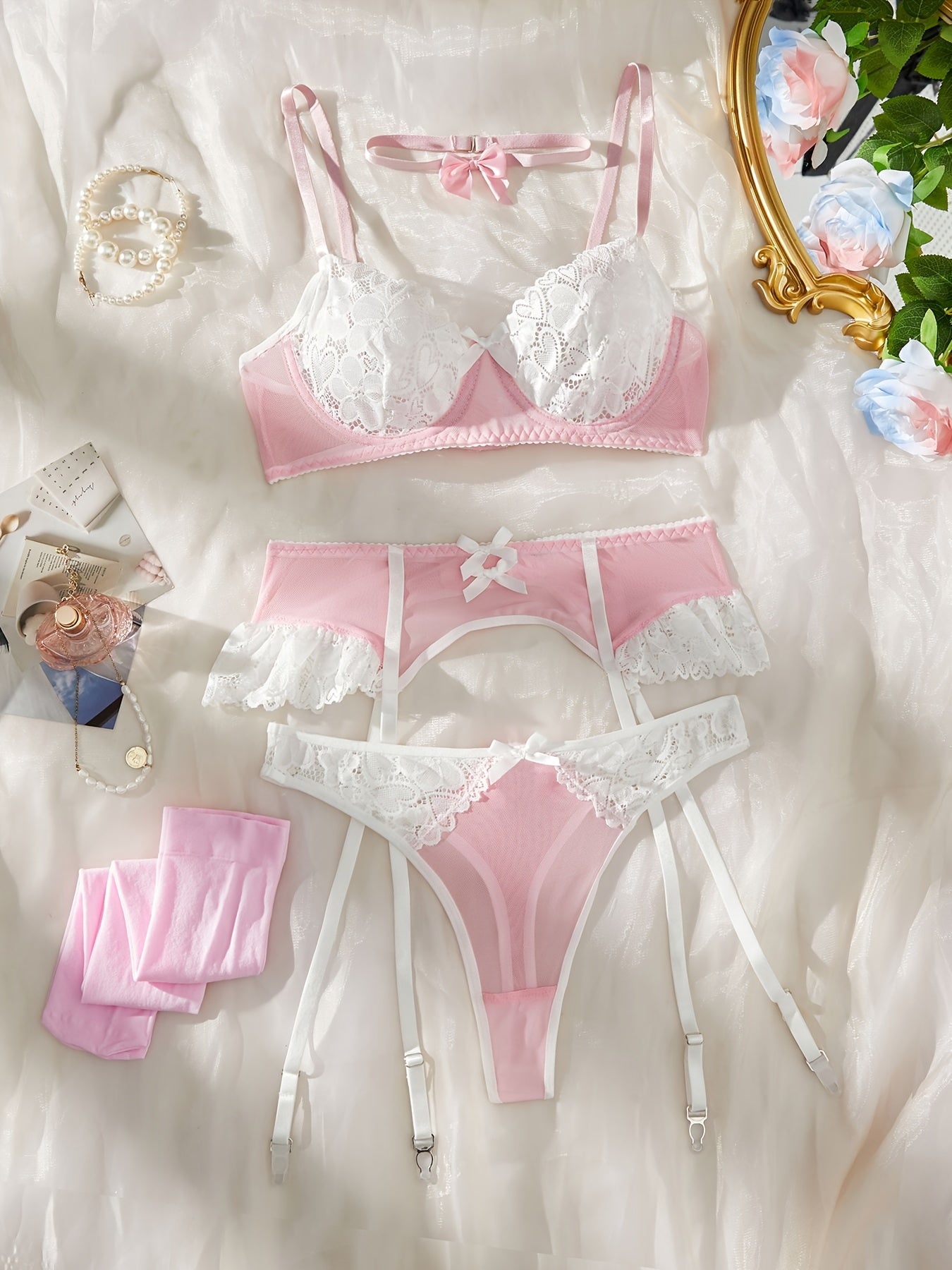 Women's Lingerie Set with Sexy Panties and Stockings for Women