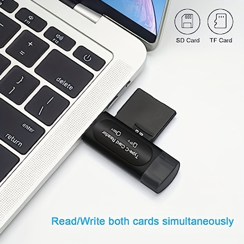4-in-1 USB Micro SD karta o'quvchi Type C USB A dual slot PC MacBook Galaxy planshet Huawei uchun