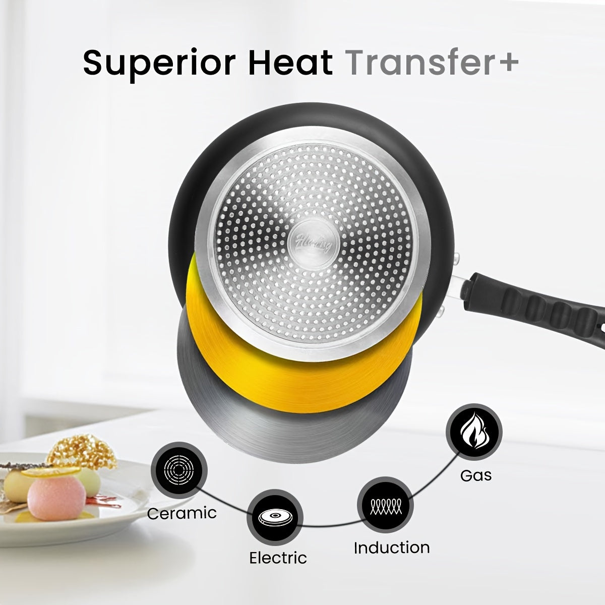 Ikkita yopiq nonstick sous qozonlar to'plami, 1 kvart va 2 kvart o'lchamlarini o'z ichiga oladi. Sovuq tutqichlar, induksiya mosligi va PFOA-siz qoplama xususiyatlariga ega. Oshxonada pishirish qozonlari uchun ideal.