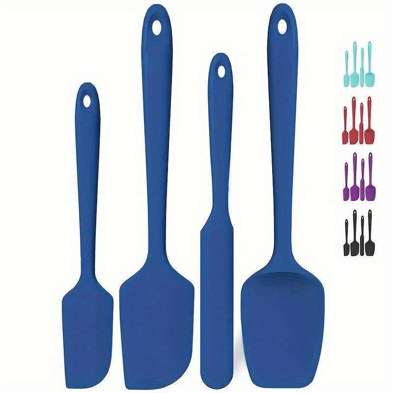 Set of 4 Silicone Spatulas Heat Resistant Up to 600°F Nonstick Safe BPA-Free