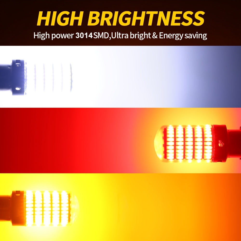 2Pcs Bright LED Bulbs 1156 BA15S Canbus Car Brake Reverse Turn Signal