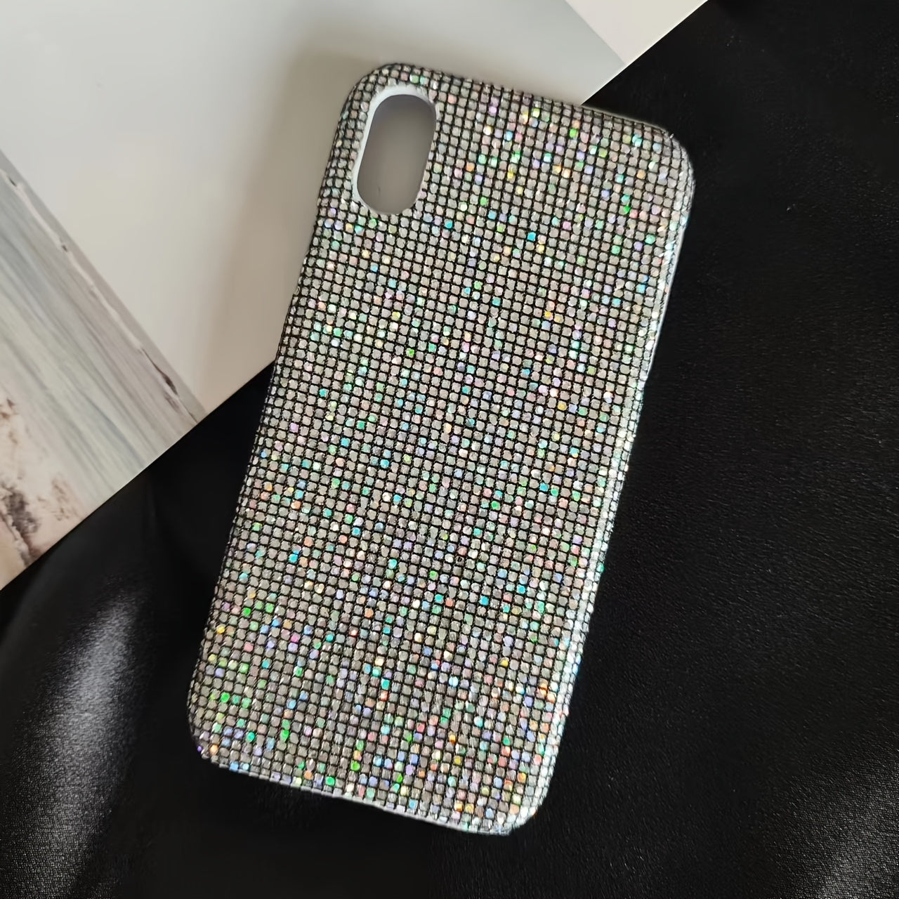 Black Glitter Anti-Drop Phone Case for iPhone Models 7-15