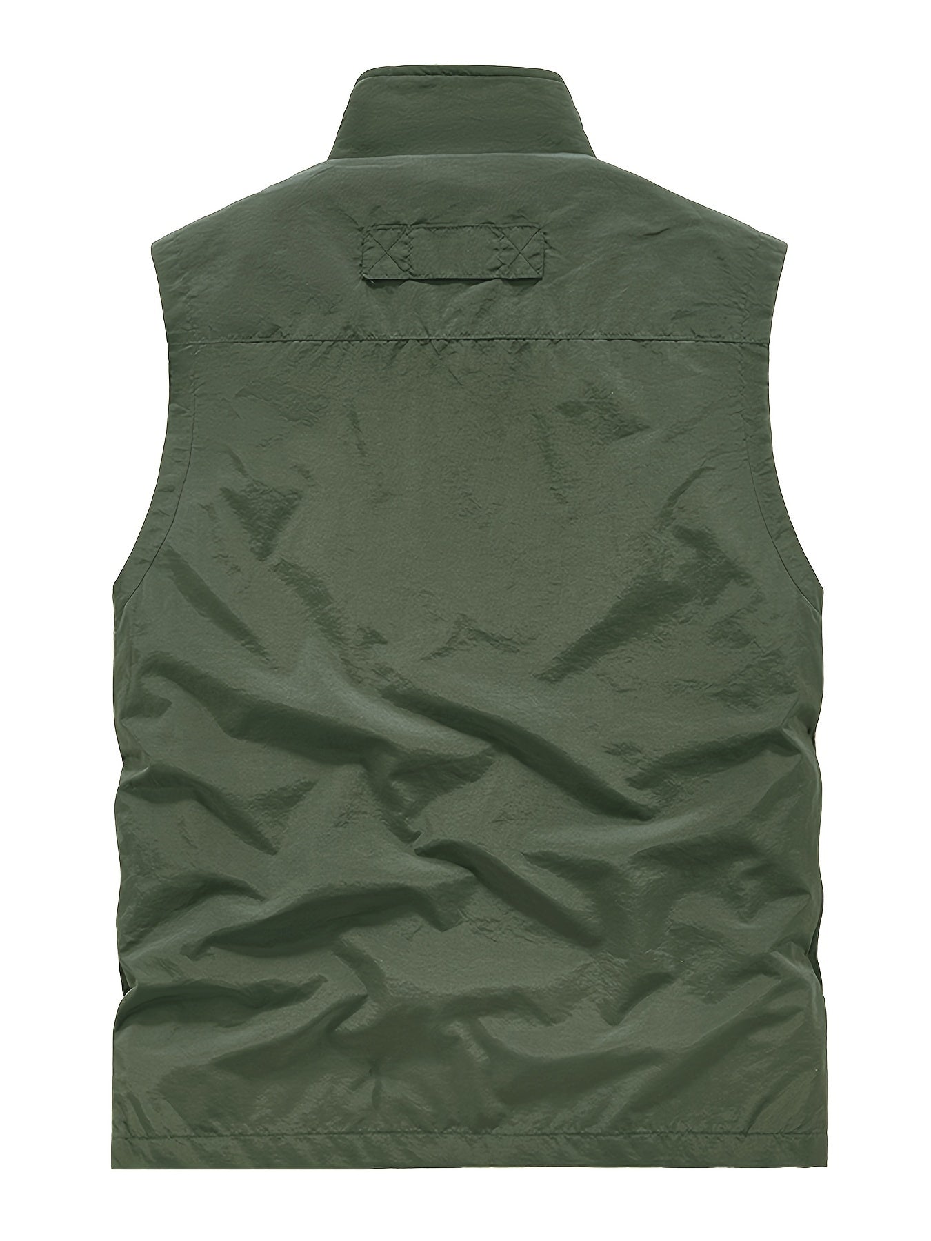 Erkaklar uchun naylon baliq ovlash jileti, turli cho'ntakli dizayn, polyester astar, oddiy moslama