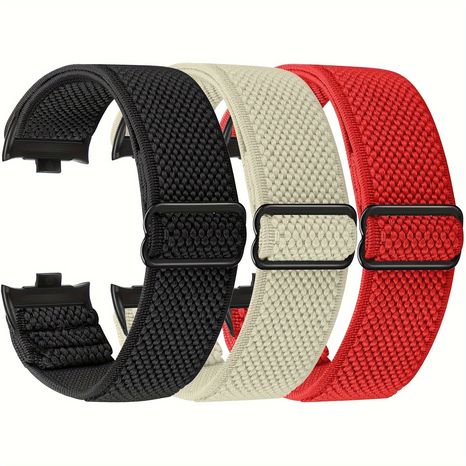 Xiaomi Redmi Watch 4 va Band 8 Pro uchun 3 ta Nilon almashtirish bandlari, sozlanadigan fitness kamarlar