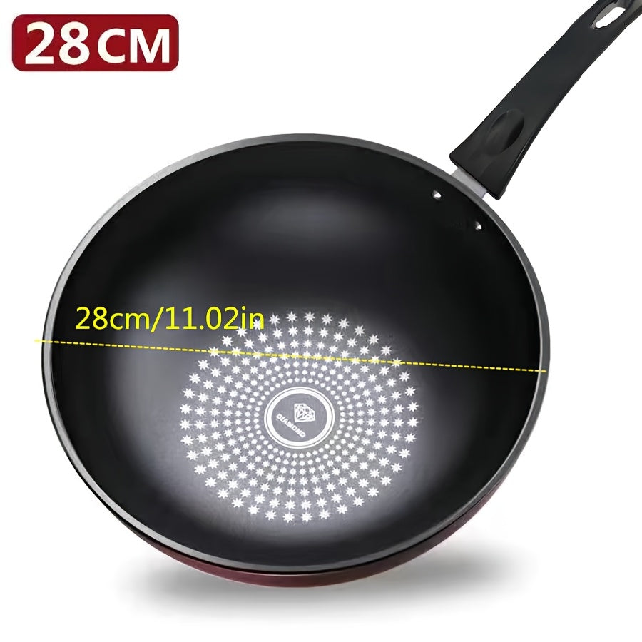 28-Inch Cast Iron Frying Pan Non-Stick Smokeless Stovetop Cookware for Induction and Gas Stoves