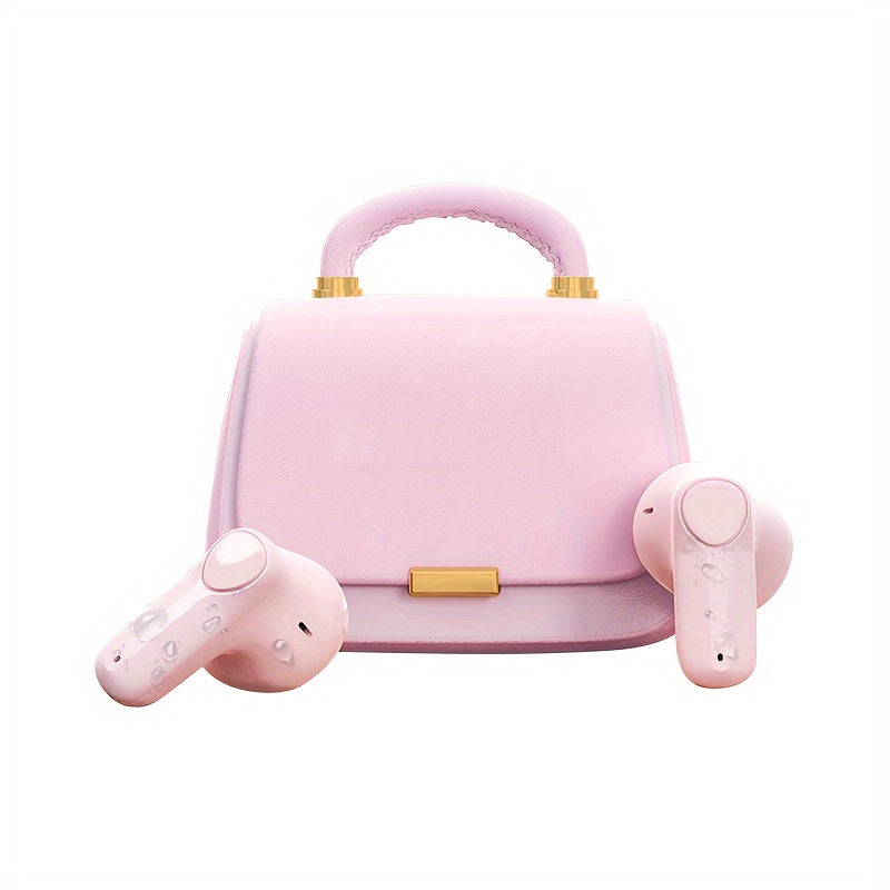 Handbag-Shaped Wireless Headphones ENC Noise Cancellation USB Type-C Microphone Rechargeable Lithium Polymer Battery Portable Cute Design