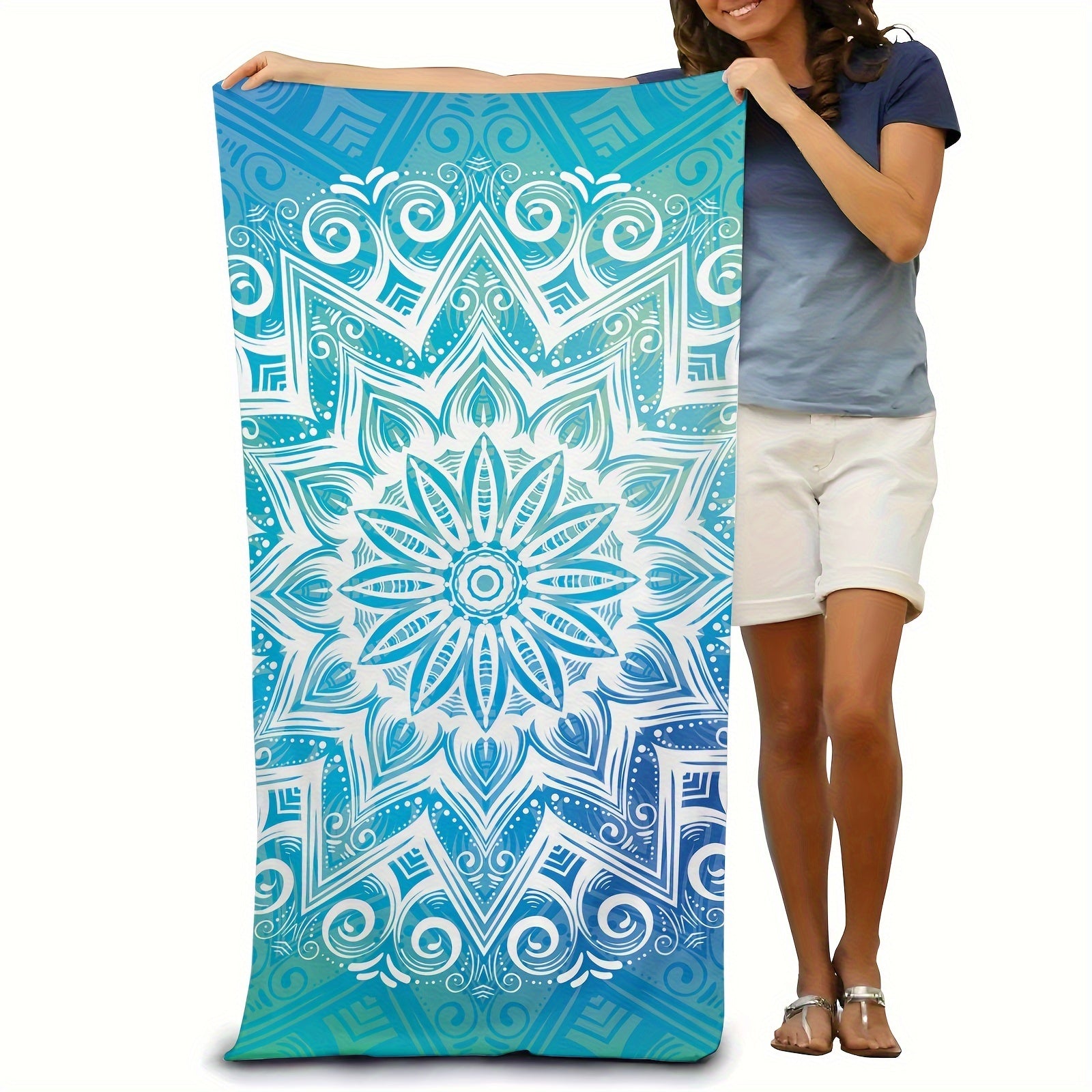 Mandala Pattern Large Quick-Drying Beach Towel for Pool Camping Travel