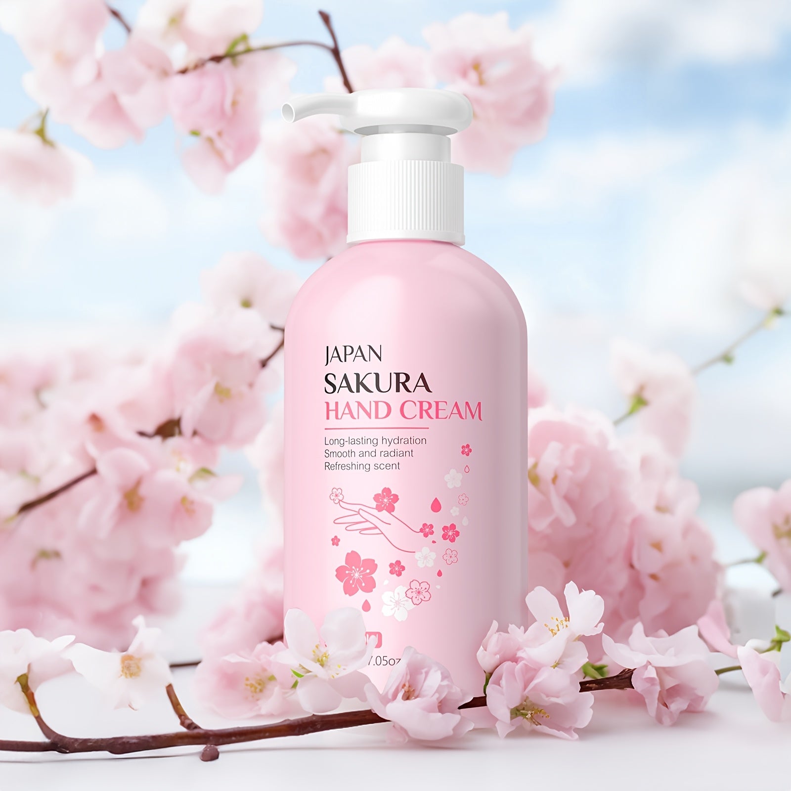 Sakura Hand Cream 200g Deep Hydration Vitamin C Niacinamide for Dry Sensitive Skin