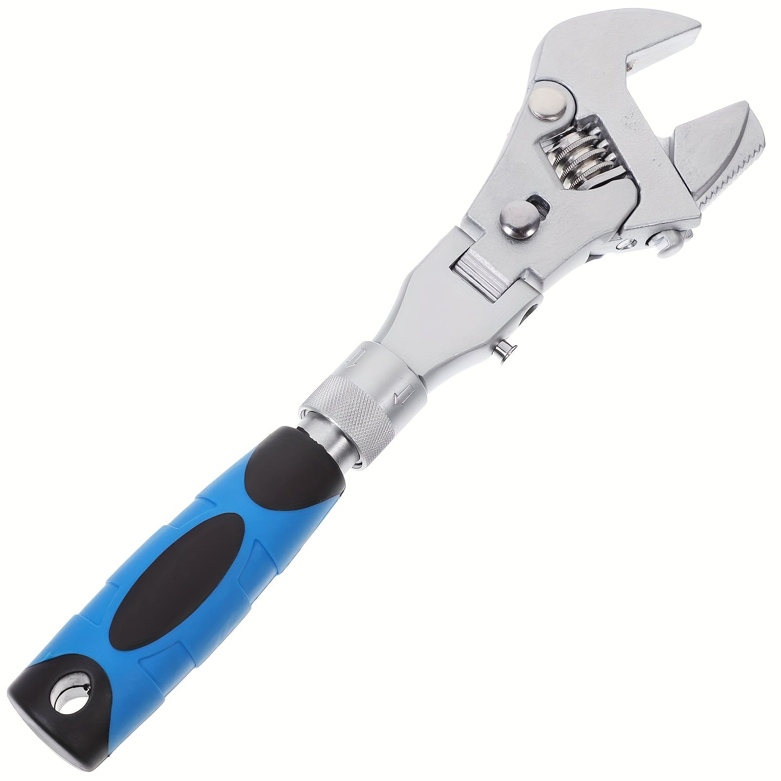 Adjustable Crescent Wrench 5-in-1 Folding Rotating Head 25.4-30.5cm