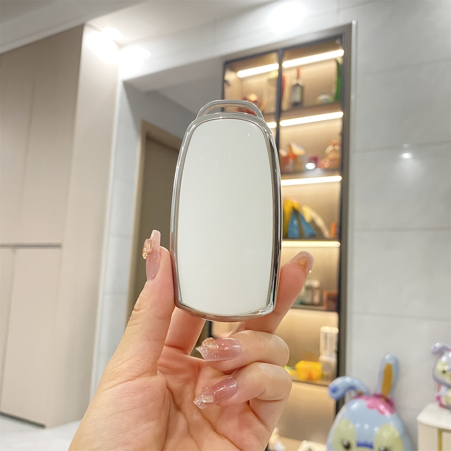 Car Key Case TPU Remote Cover for 4-Button Keyless Entry Durable Black