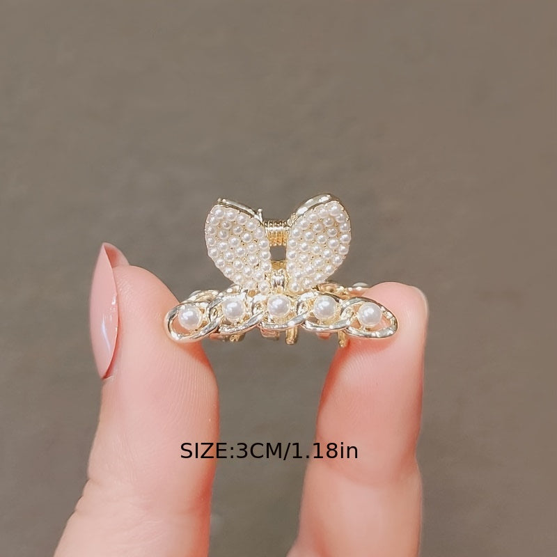 Set of 6 Small Pearl Hair Clips for Women Stylish Hair Accessories