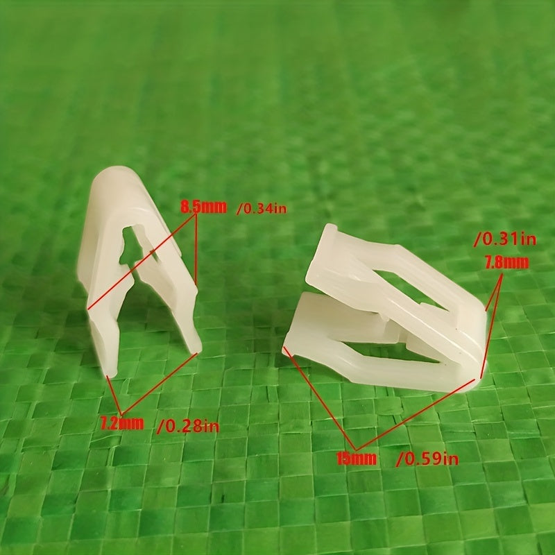 20pcs White Plastic Car Dashboard Fasteners Clips Rivets Automotive Trim