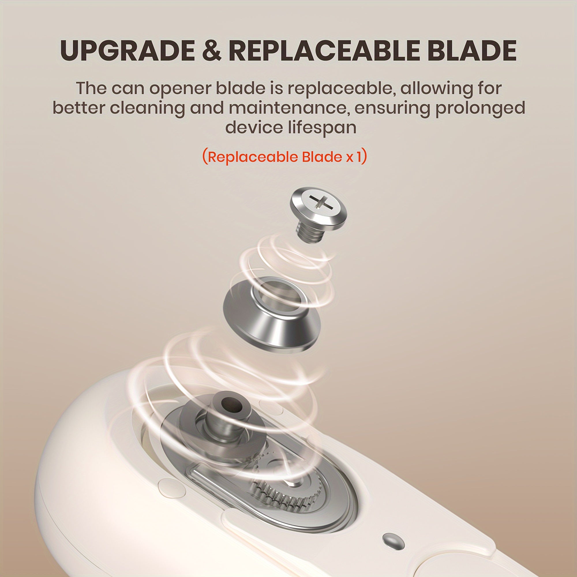 Mini Electric Can Opener USB Rechargeable One-Touch Automatic Safe for Seniors